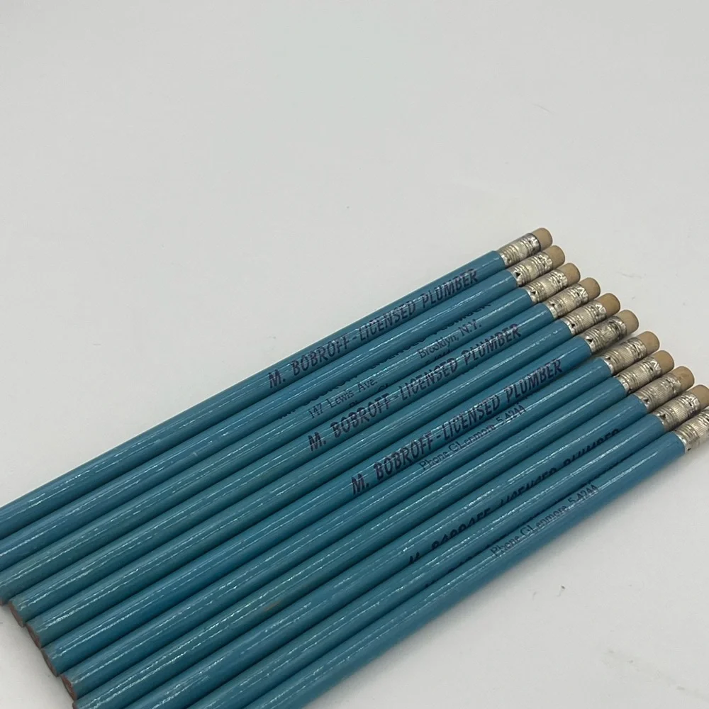 Lot of 10 vintage Eagle Chemi-Sealed Turquoise drawing pencils From 1960.